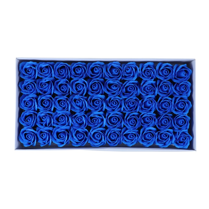 Trandafiri din sapun, 50 buc/Set, CD2573- Albastru deschis 15
