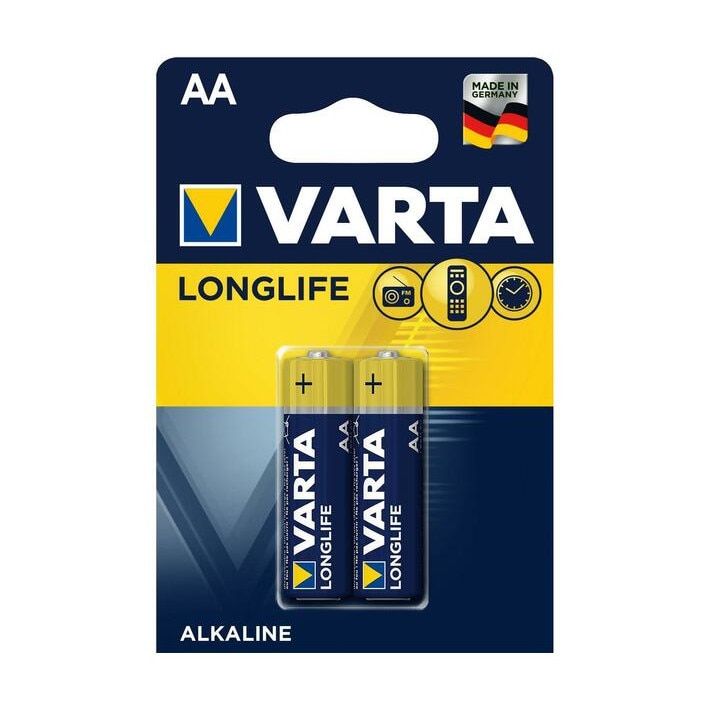 Baterii alcaline Varta Longlife AA, 2 bucati