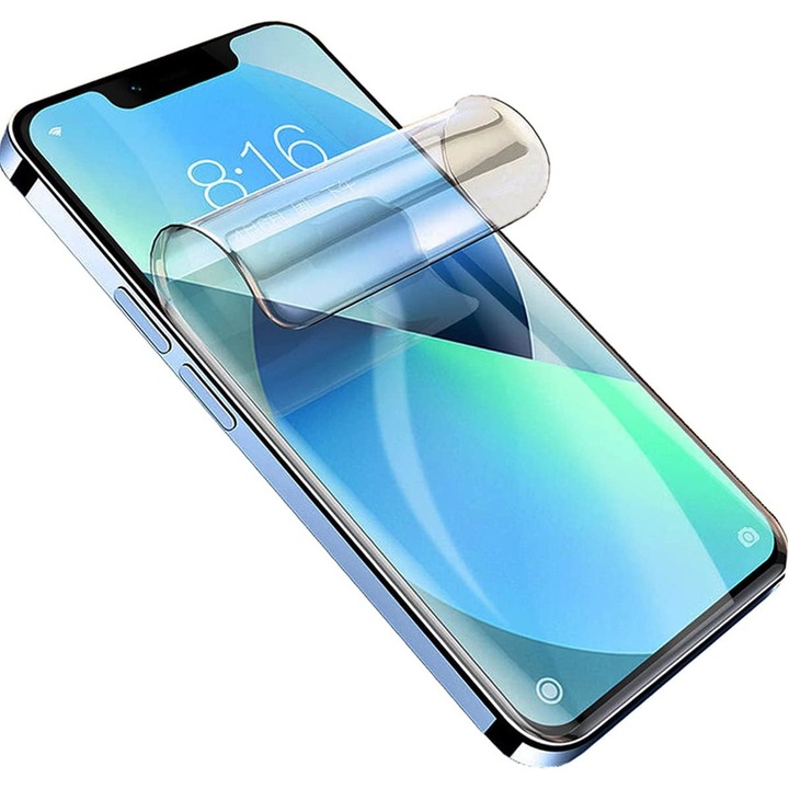 Комплект от 5 бр. Прозрачно фолио за дисплей за Apple iPhone 7 Plus, хидрогелов преден протектор за екрана на телефона, гъвкав, изцяло залепващ, силикон, пълен комплект за лесен монтаж