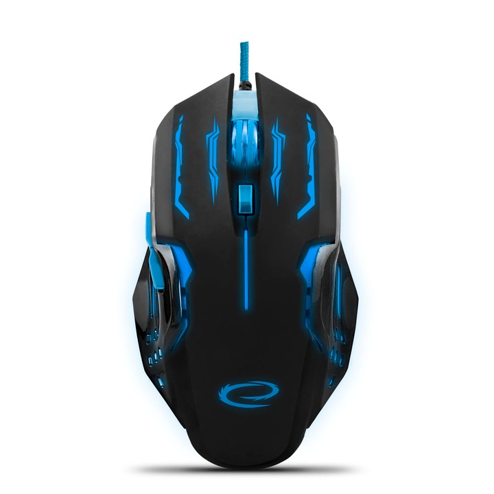 Компютърна геймърска мишка Esperanza, черно със синьо