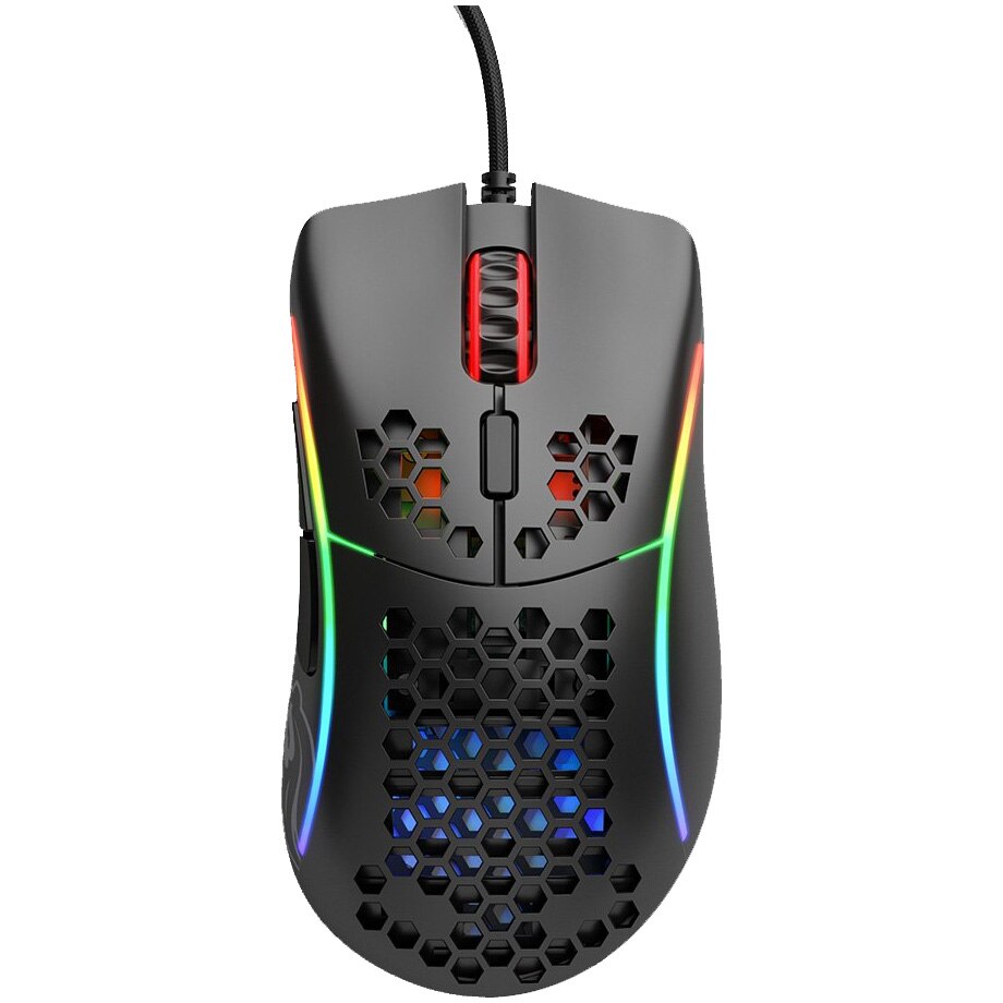 Mouse gaming Glorious Model D Minus, Ultrausor 61g, Negru Mat