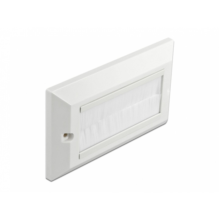 Priza pentru organizarea cablurilor 146 x 86 mm cu perii, Delock 66496
