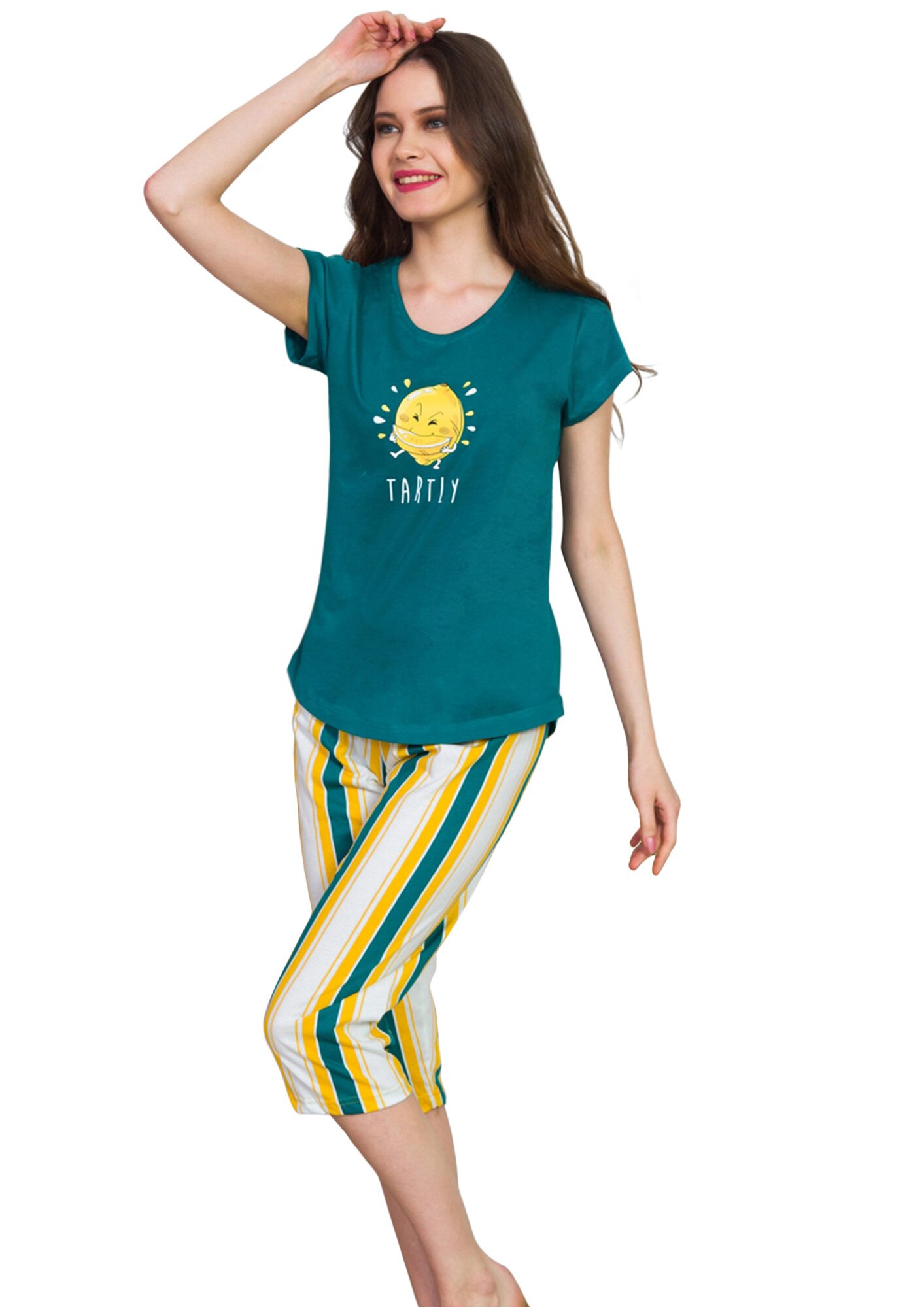 Pijama dama Vienetta , model Tartly , verde