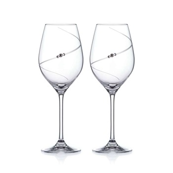 Set 2 Pahare Vin Cristal cu Silhouette Transparent Set 2 Pahare Vin Cristal cu Silhouette Transparent