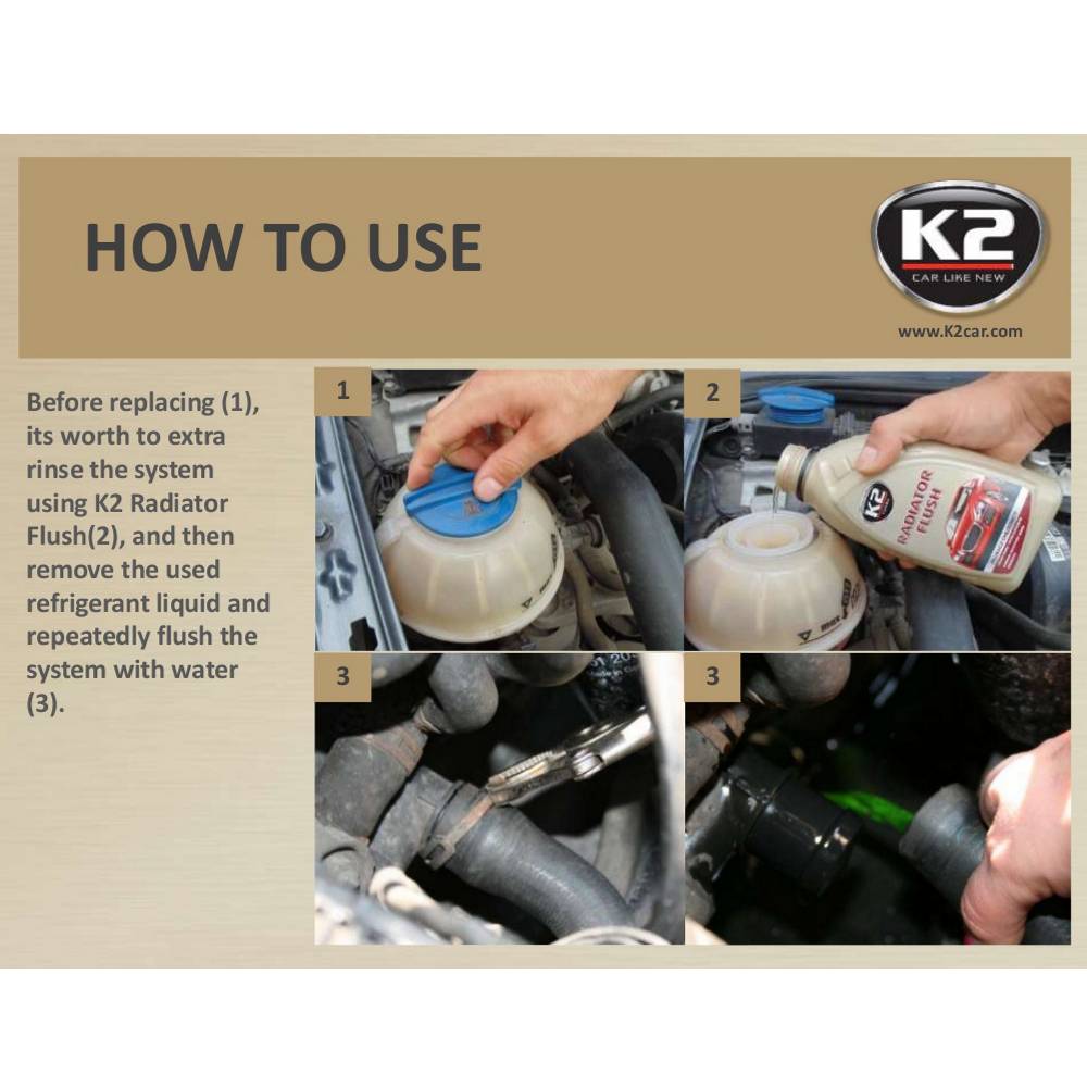 K2 RADIATOR FLUSH 400 ML - K2 Car Care Products