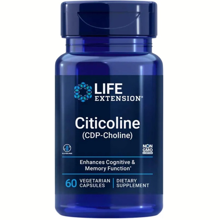 Supliment alimentar, Functia Cognitiva si Sanatate Cerebrala, Life Extension Cognizin® Citicoline (CDP-CHOLINE) - 60 capsule (60 doze)