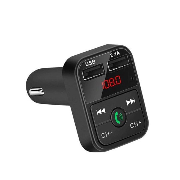 Modulator FM Bluetooth, dual USB, USB 5.0, MicroSD, culoare Negru