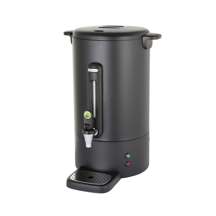 Percolator pentru bauturi fierbinti 13 litri, inox, negru mat, termostat 0-100 gr C, 1650 W, Concept Line Hendi, 357x380x(h)502 mm