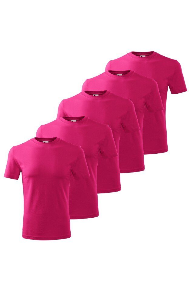 Set 5 tricouri pentru barbati, Purpuriu, P73-40X5, Roz