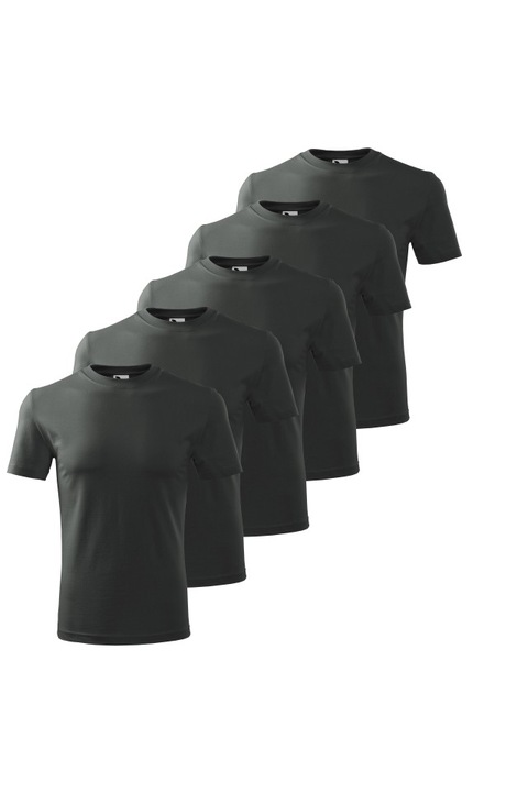 5 db-os férfi póló szett, Palaszürke, P73-67X5, Szürke