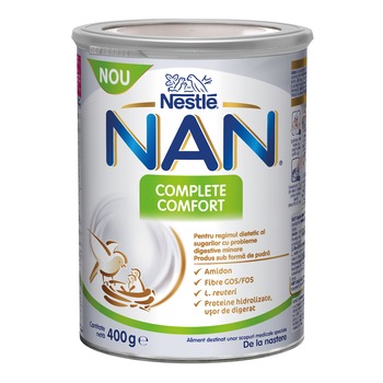 Lapte praf Nestle NAN Complete Comfort, 400g, de la nastere Lapte praf Nestle NAN Complete Comfort, 400g, de la nastere