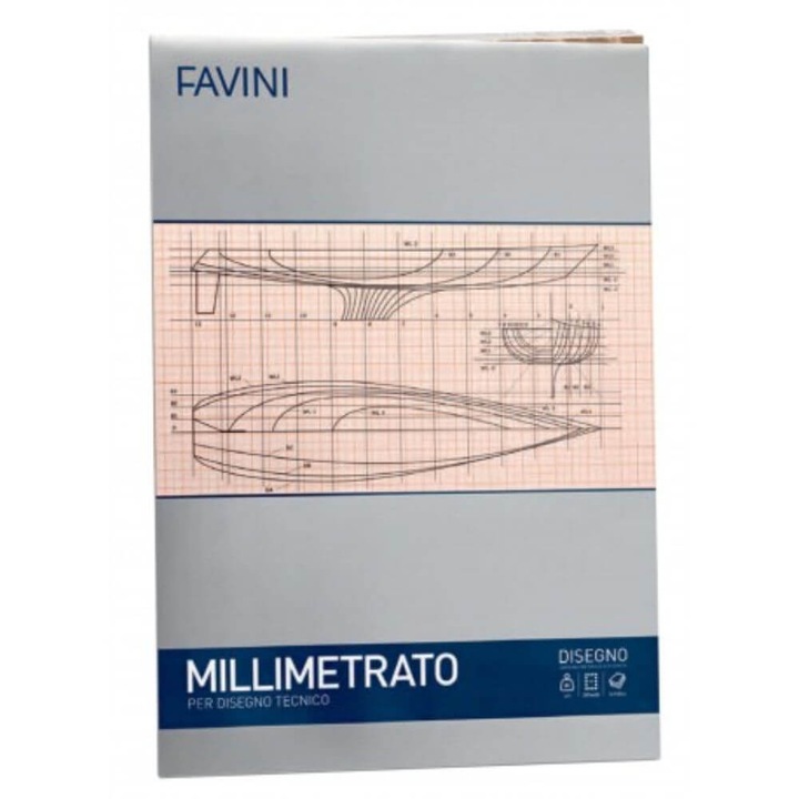 Hartie Milimetrica A3 Favini, 10 Coli/Top, 85 g/m²