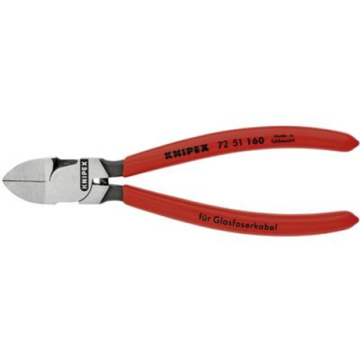 Oldalcsípő fényvezetőkhöz (üvegszál-kábel), Knipex 72 51 160 (72 51 160)