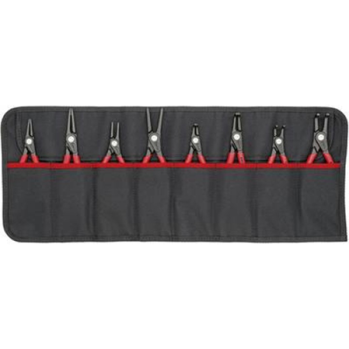 Seeger gyűrű fogó készlet Alkalmas Külső- és belső csapágygyűrűk 12-25 mm, 19-60 mm 10-25 mm, 19-60 mm Hegy forma Egyenes, Hajlított, 90° Knipex 00 19 58 V02 (00 19 58 V02)