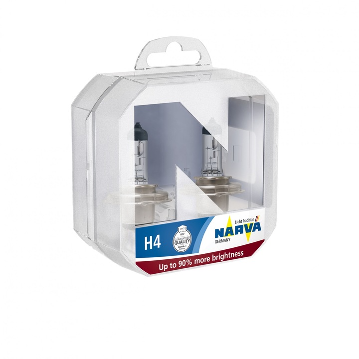 Комплект 2 Крушки за фар на камион Narva Range Power+90 H4 12V 60/55W P43T