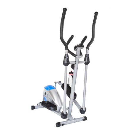 Bicicleta fitness de exercitii Eliptica Techfit Optimuscity 310, Greutate volanta: 4 kg, Greutate utilizator: 100 kg, Suport cu bidon apa inclus, Roti pentru transport