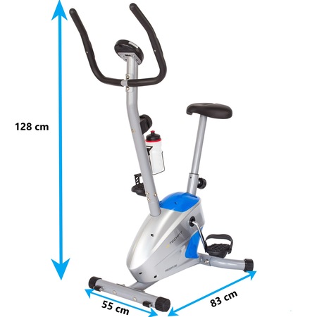 Bicicleta Fitness Magnetica Techfit Velocity 310, Greutate volanta: 4 kg, Greutate utilizator: 100kg, Roti pentru transport