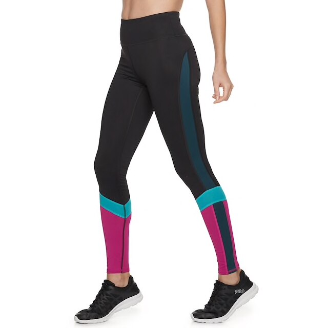 Colanti lungi FILA pentru fitness, yoga, aerobic, multicolor, marimea M, 1K296M