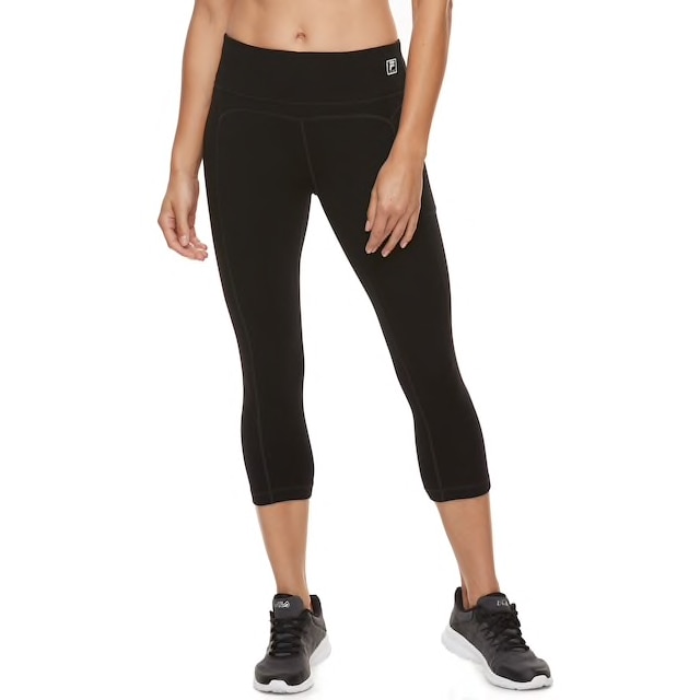 Colanti trei sferturi FILA pentru fitness, yoga, aerobic, negru, marimea XS, 2K292XS