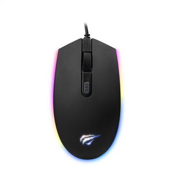 Mouse Gaming, Havit GAMENOTE MS1003, retroiluminat RGB, 2400DPI, 4 butoane Mouse Gaming, Havit GAMENOTE MS1003, retroiluminat RGB, 2400DPI, 4 butoane