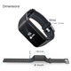 Bratara Fitness Techstar® K1 Negru, 0.66 inch OLED, Alerte, Social Media, Monitorizare Cardiaca, IP65, Bluetooth 4.0