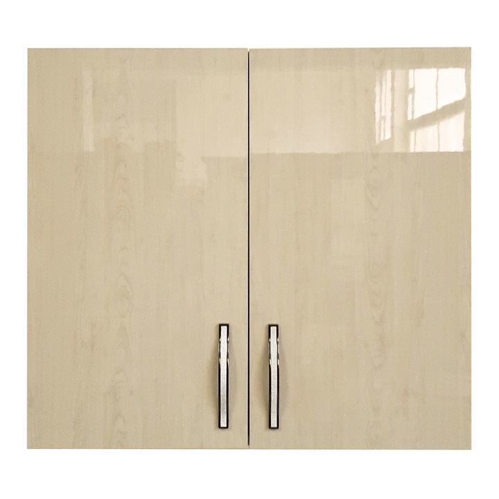 Corp superior 2 usi, Napoli Maple, Vanilie/ MDF acril Artar, 80 x 32 x 72 cm