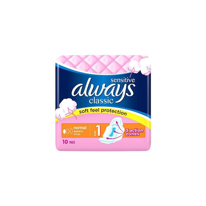 Always Sensitive Classic menstruációs nedvszívó betét, 10 db