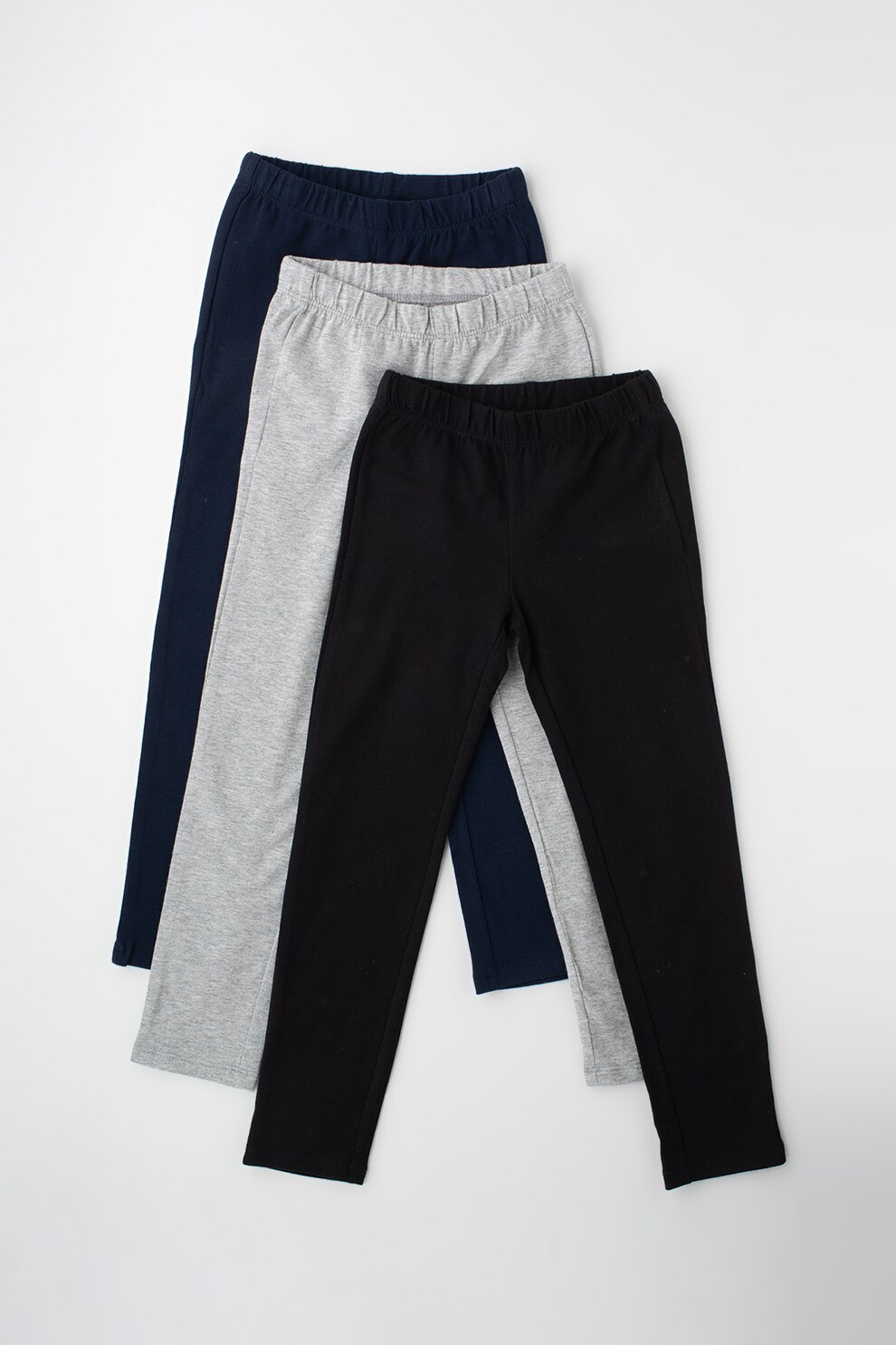 GAP, Set de colanti, 3 perechi, fete, uni, Negru/Gri melange/Bleumarin, Negru/Gri melange/Bleumarin