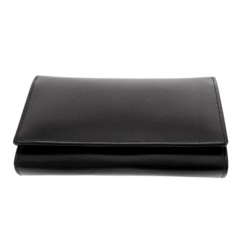 Portofel de Dama din Piele Neagra Elite Black 10x16,5 cm Portofel de Dama din Piele Neagra Elite Black 10x16,5 cm