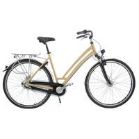 Bicicleta City 28" Leader Leader W Shimano NX 3v, furca Suntour, cadru AL, 53cm, Beige