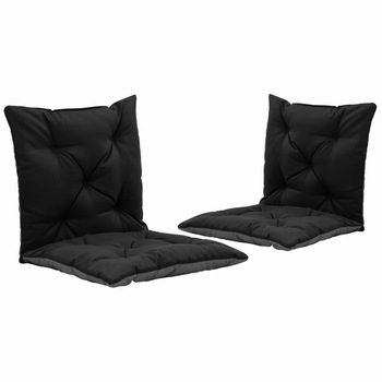 Set perne vidaXL, Tesatura, 50 cm (2 piese), Negru Set perne vidaXL, Tesatura, 50 cm (2 piese), Negru