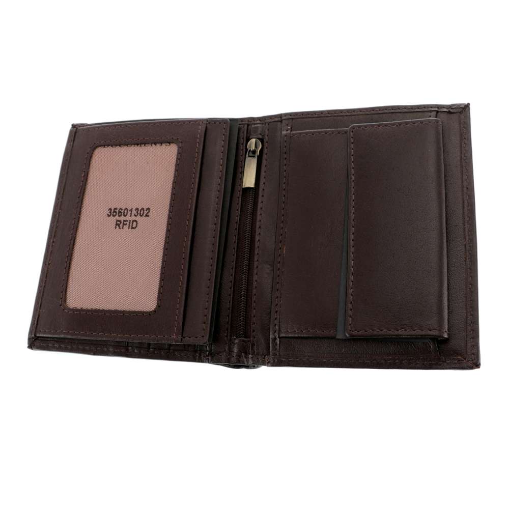 Portofel de Barbati Piele cu Protectie RFID Leonard Maro