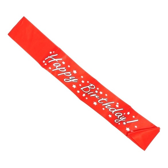 Panglica aniversare, HAPPY BIRTHDAY, 160x9.5 cm