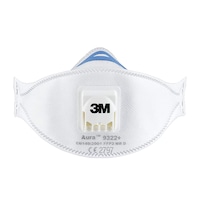 Masca de protectie respiratorie FFP2, 3M 9322+ Aura, cu valva / supapa, Certificate CE