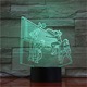 3D лампа, Led, Илюзионна, Волейбол, Променяща цвета нощна светлина