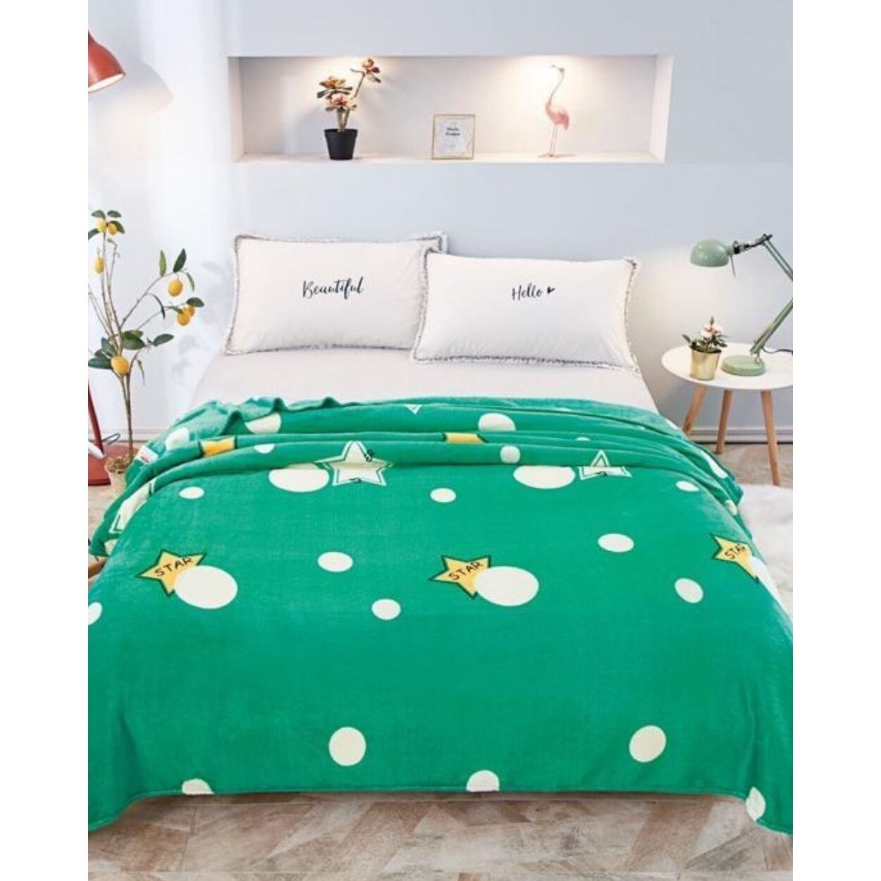 Patura Cocolino, Pat Dublu, 200x230 cm, Green Pop