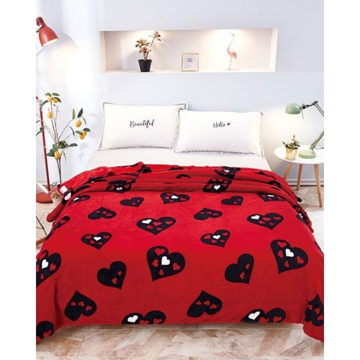 Patura Cocolino, Pat Dublu, 200x230 cm, Special Hearts