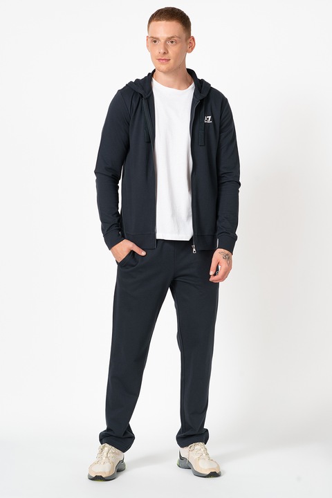 EA7, Trening cu fermoar si logo, Bleumarin