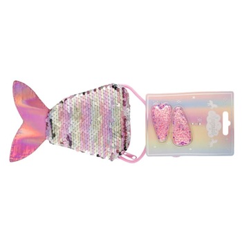 Set pentru fetite, Zola®, cu gentuta model coada de peste si 2 agrafe Set pentru fetite, Zola®, cu gentuta model coada de peste si 2 agrafe