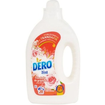 Detergent automat lichid Dero Trandafir de gradina si flori de cires 2in1 20 spalari 1l Detergent automat lichid Dero Trandafir de gradina si flori de cires 2in1 20 spalari 1l