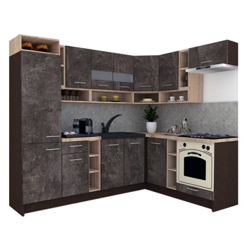 Set Bucatarie de Colt Genarom COSSY NEW DR 180-250, Wenge / Decor 4299 Set Bucatarie de Colt Genarom COSSY NEW DR 180-250, Wenge / Decor 4299