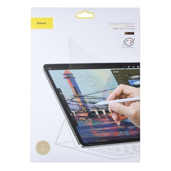 Folie protectie / pentru desen grafic Baseus, iPad Pro 11, 0.15 mm, 11 Inch, Transparenta Folie protectie / pentru desen grafic Baseus, iPad Pro 11, 0.15 mm, 11 Inch, Transparenta