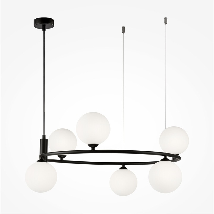 Lampa suspendata RING, negru/alb, diametru 58 cm - MAYTONI