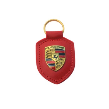 Breloc Porsche Shield, multicolor/rosu, piele Breloc Porsche Shield, multicolor/rosu, piele