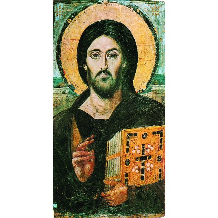 Tablou canvas, Rama din lemn, Icoana, 40 x 60 cm, Multicolor