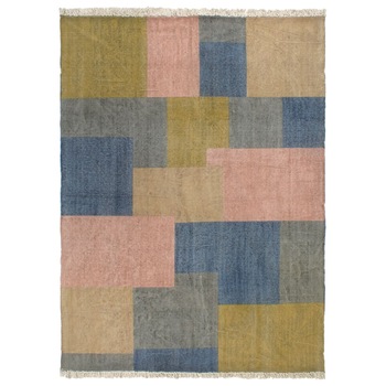Covor Kilim tesut manual, vidaXL, 100% Bumbac, 160 x 230 cm, Multicolor, decolorat Covor Kilim tesut manual, vidaXL, 100% Bumbac, 160 x 230 cm, Multicolor, decolorat