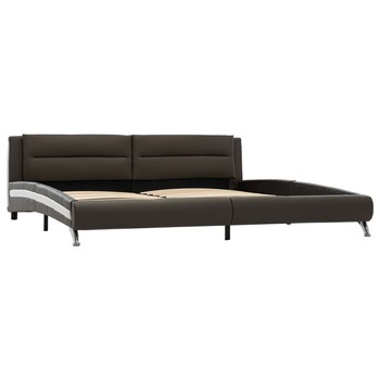 Cadru de pat, gri, 140 x 200 cm, piele ecologica 286850 Cadru de pat, gri, 140 x 200 cm, piele ecologica 286850