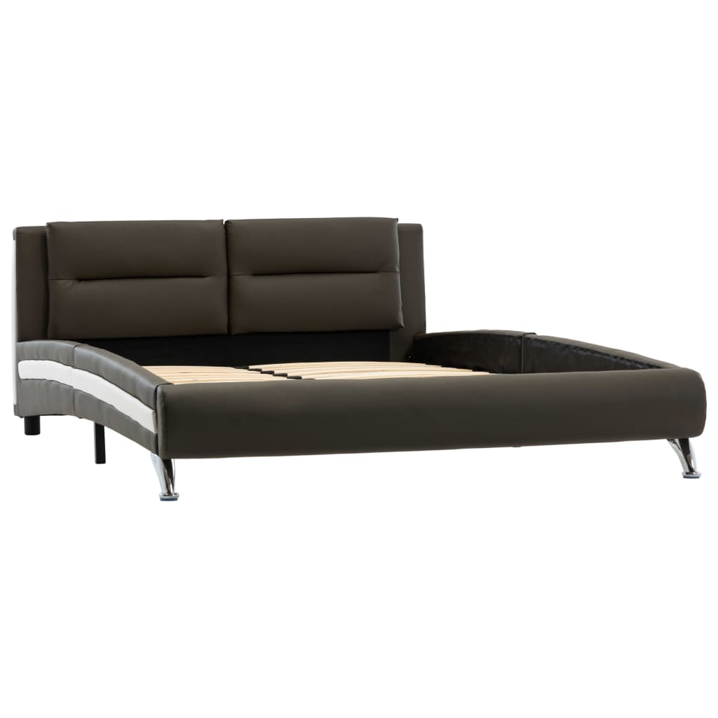 Cadru de pat, gri, 90 x 200 cm, piele ecologica 286847