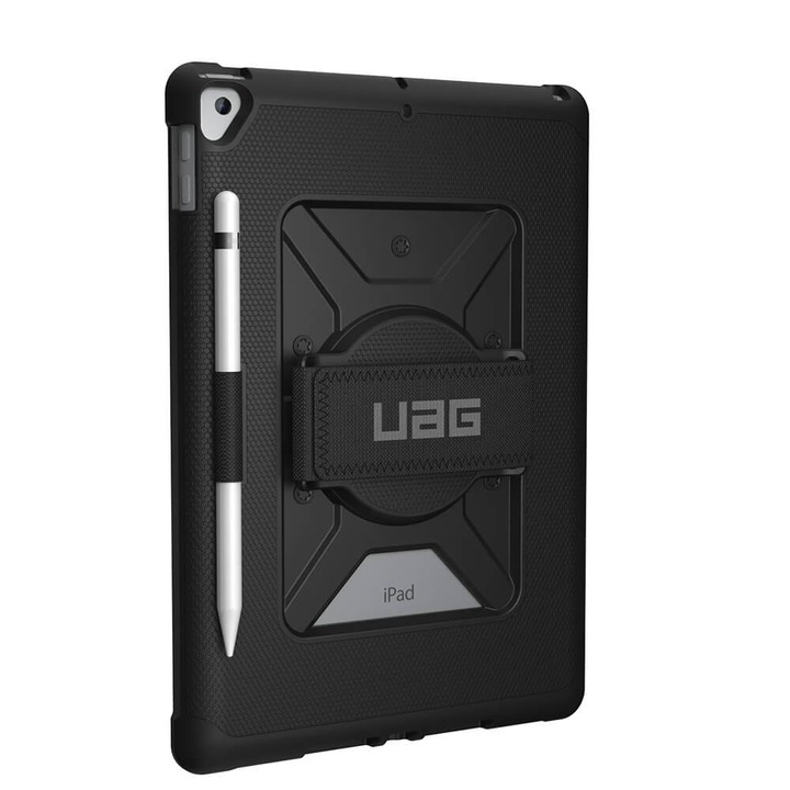 Удароустойчив хибриден кейс Urban Armor Gear Metropolis Handstrap Case, за iPad 7 (2019), Черен, Bulk