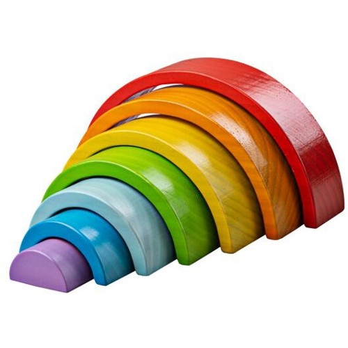 Curcubeu BigJigs Toys din Lemn (7 piese)